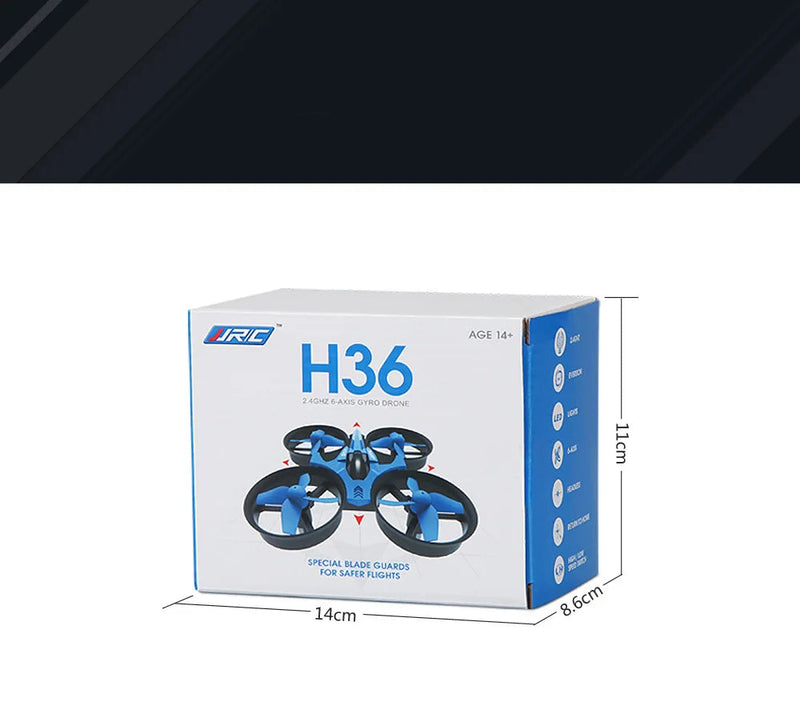 Mini Drone JJRC H36 com Flips 360° e Proteção de Hélice