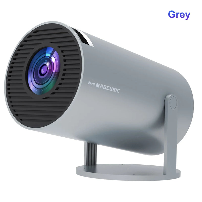 Projetor portátil Magcubic HY300 Pro+ com Android 11 Wi-Fi6 290 ANSI lumens suporte 4K e tela até 200 polegadas para cinema em casa