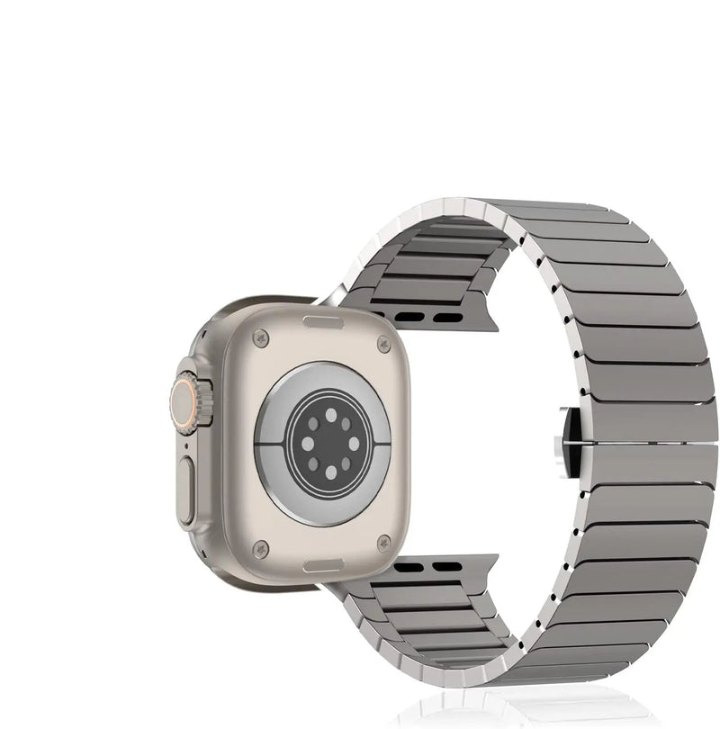 Pulseira Aço Inox Apple Watch Ultra com Fecho Luxo