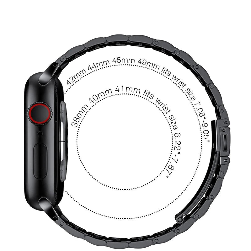 Pulseira Aço Inox Apple Watch com Ajuste de Elos
