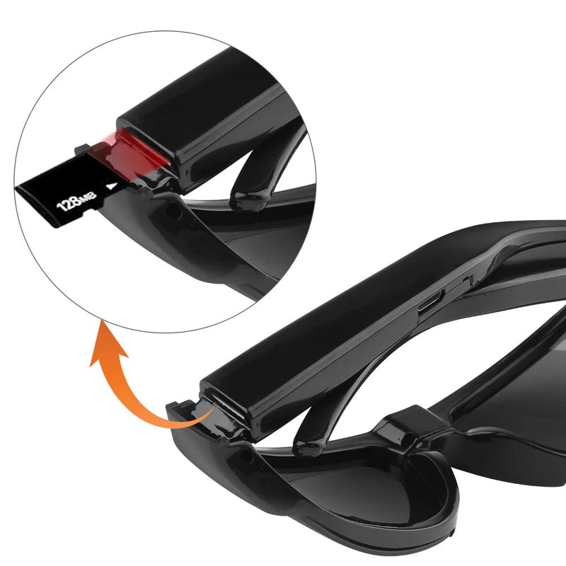 Óculos Câmera 1080p com Lente 120° e Gravação TF