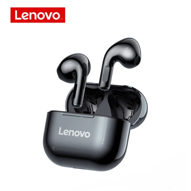 Lenovo LP40 TWS Bluetooth 5.0 estéreo com microfone case USB C resistentes à água leves para jogos chamadas e música diária