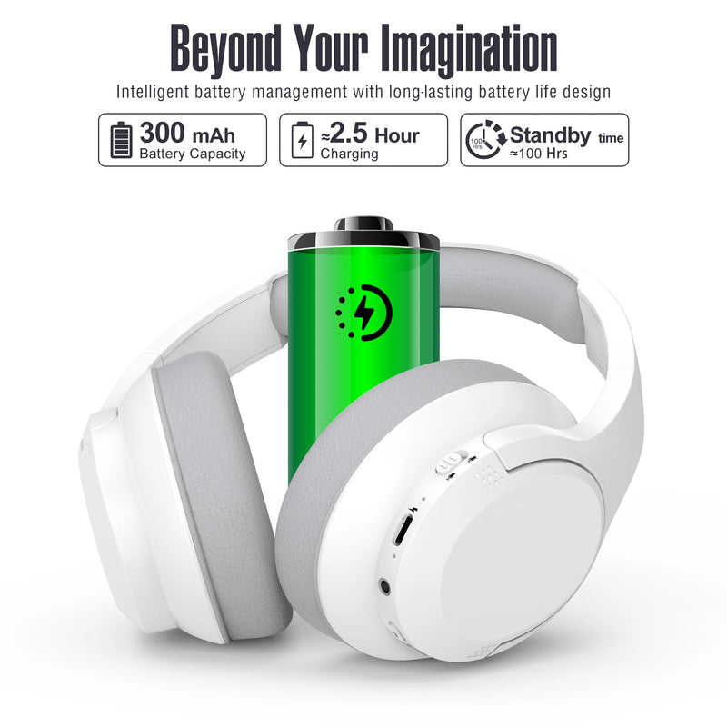 Sunpanda over ear Bluetooth 5.3 leve e dobrável com microfone som equilibrado conforto diário e bateria de longa duração