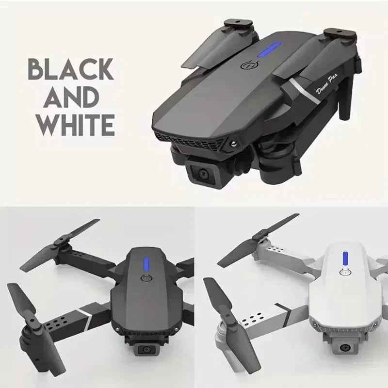 Drone E88 Pro com câmera 4K 1080p FPV WiFi dobrável estabilidade por altitude hold e voo criativo por trajetórias