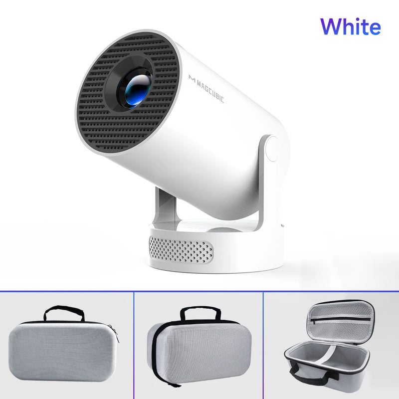 Projetor portátil Magcubic HY300 Pro+ com Android 11 Wi-Fi6 290 ANSI lumens suporte 4K e tela até 200 polegadas para cinema em casa