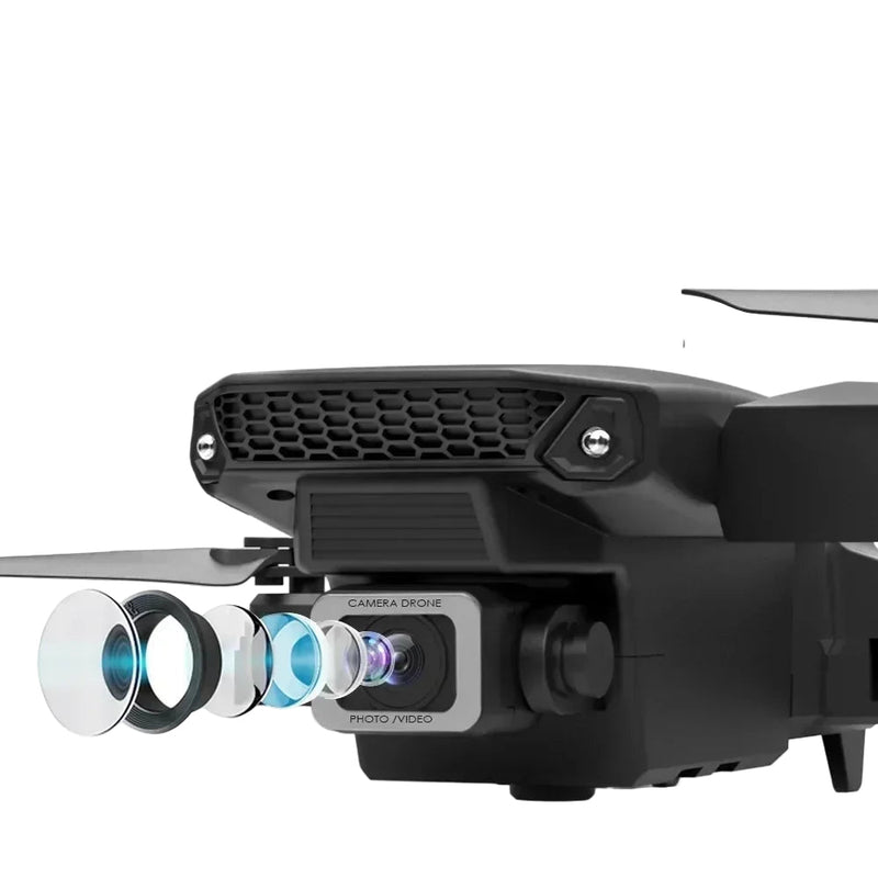 Drone E88 Pro com câmera 4K 1080p FPV WiFi dobrável estabilidade por altitude hold e voo criativo por trajetórias
