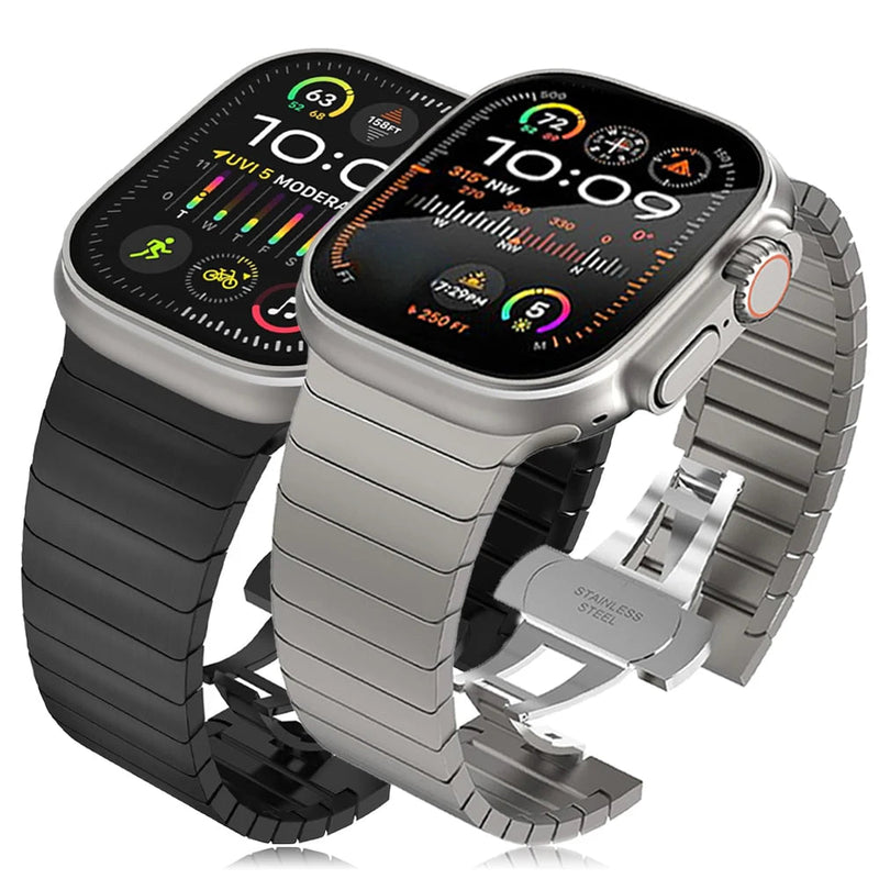 Pulseira Aço Inox Apple Watch Ultra com Fecho Luxo