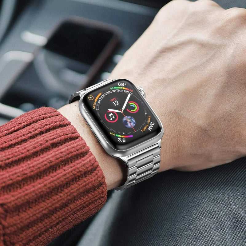 Pulseira Aço Inox Apple Watch com Ajuste de Elos