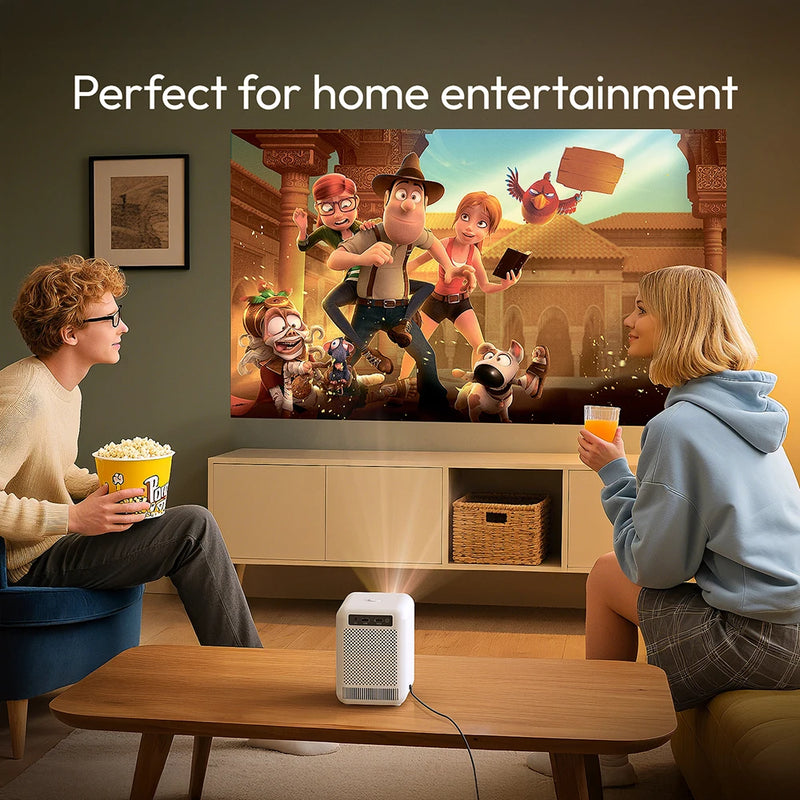 Mini projetor inteligente BYINTEK U4 Android Wi-Fi com 300 ANSI lumens 4K suporte 1080P home theater portátil para cinema em casa