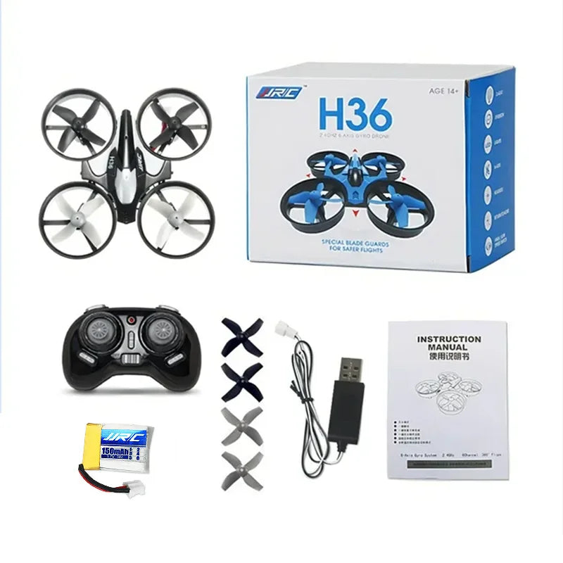 Mini Drone JJRC H36 com Flips 360° e Proteção de Hélice