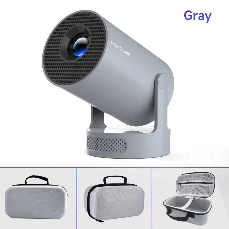 Projetor portátil Magcubic HY300 Pro+ com Android 11 Wi-Fi6 290 ANSI lumens suporte 4K e tela até 200 polegadas para cinema em casa