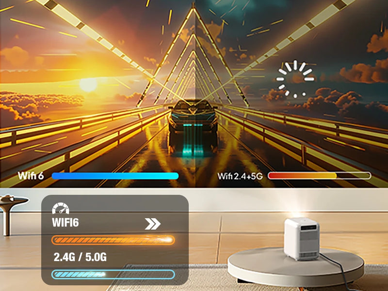 Mini projetor inteligente BYINTEK U4 Android Wi-Fi com 300 ANSI lumens 4K suporte 1080P home theater portátil para cinema em casa