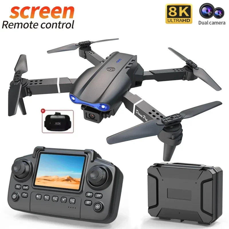 Drone E99 PRO 8K com Controle de Tela e Bateria Modular