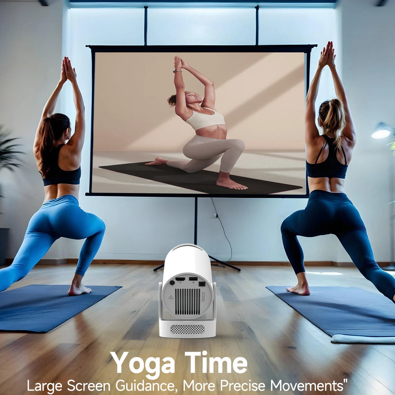 Projetor portátil Magcubic HY300 Pro+ com Android 11 Wi-Fi6 290 ANSI lumens suporte 4K e tela até 200 polegadas para cinema em casa